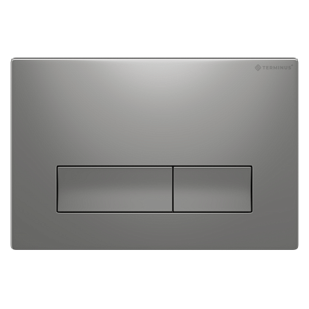 Клавиша смыва для инсталляции Terminus Классик кнопка прямоугольник цвет матовый хром Северск - фото 1