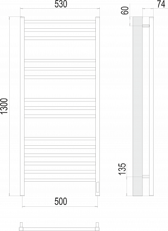 Ватикан П15 500х1300 электро Полотенцесушитель TERMINUS Северск - фото 3