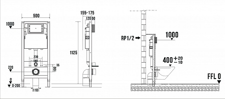 Сенсорная система инсталляции для подвесного унитаза 500х1125 (3 в 1) Terminus Северск - фото 9 Сенсорная система инсталляции для подвесного унитаза 500х1125 (3 в 1) Terminus Северск - фото 9