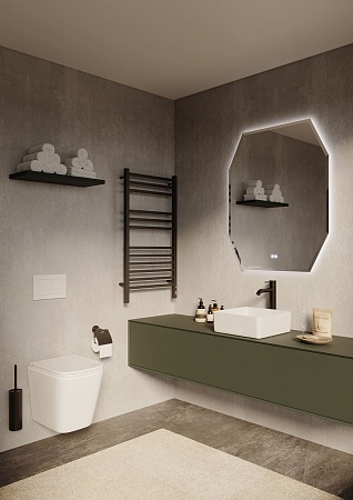 Подвесной унитаз безободковый Terminus Ватикан 490х340 белый Северск - фото 2