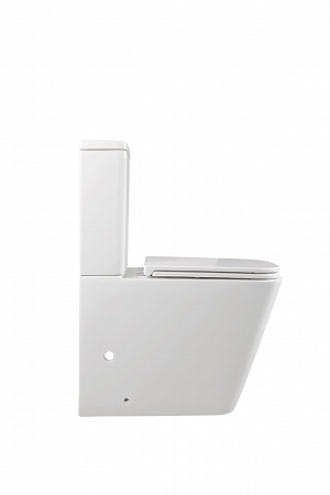 Напольный унитаз-компакт безободковый Terminus Ватикан 610х365 белый Северск - фото 5