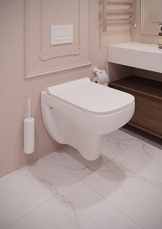 Подвесной унитаз Terminus Ното 550х350 белый Северск - фото 7