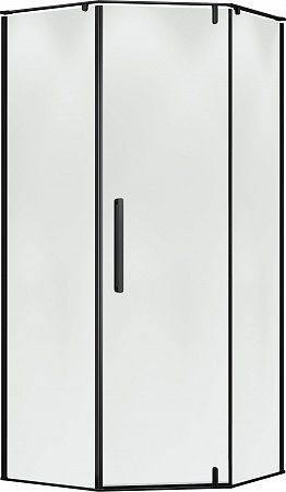 Душевой уголок распашной Terminus Альба 04 1000х1000х2200  трапеция чёрный Северск - фото 1