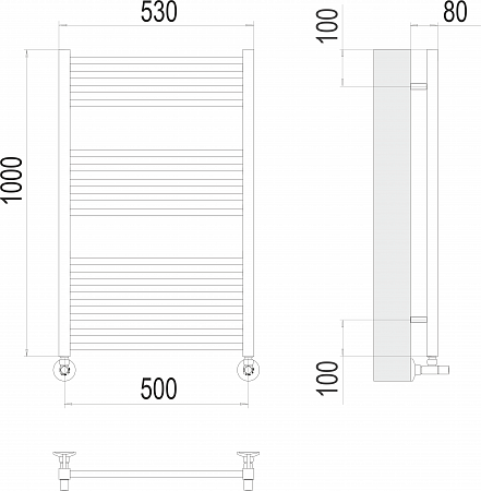 Сицилия П16 500х1000 Полотенцесушитель  TERMINUS Северск - фото 3