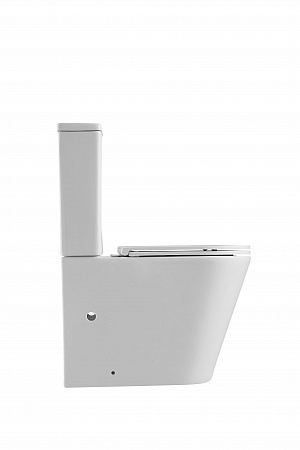 Напольный унитаз-компакт безободковый Terminus Аврора 625х390 белый Северск - фото 5