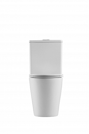 Напольный унитаз-компакт безободковый Terminus Аврора 625х390 белый Северск - фото 6