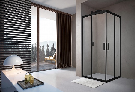Душевой уголок слайдер Terminus Соренто 05 900х900х2000 квадрат чёрный Северск - фото 2 Душевой уголок слайдер Terminus Соренто 05 900х900х2000 квадрат чёрный Северск - фото 2