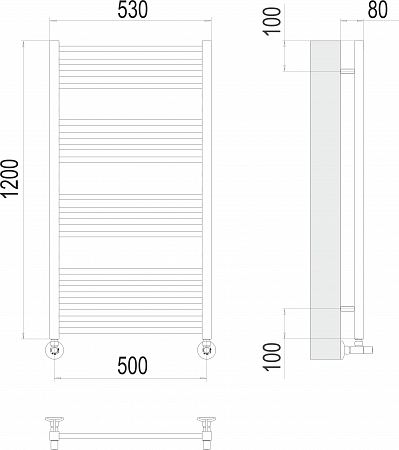 Ватикан П18 500х1200 Полотенцесушитель  TERMINUS Северск - фото 3