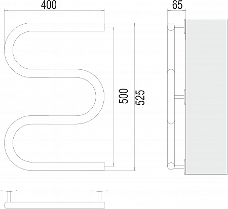 Электро 25 М-обр 400х500 Полотенцесушитель  TERMINUS Северск - фото 3