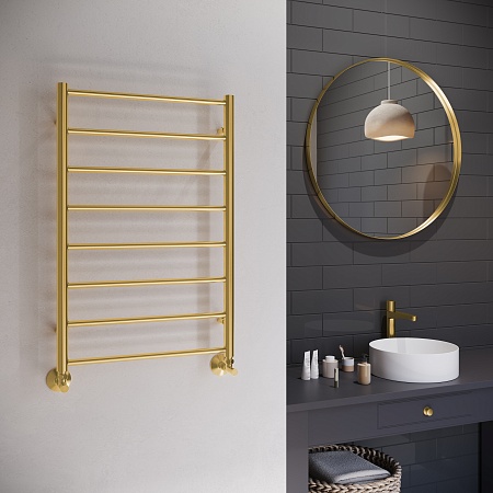 Аврора П8 500х800 Полотенцесушитель TERMINUS Брашированное золото Северск - фото 3