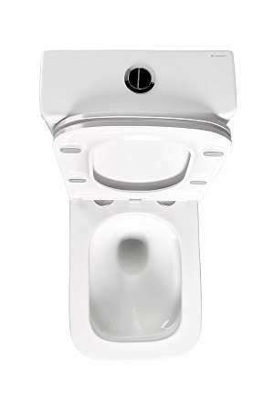 Напольный унитаз-компакт безободковый Terminus Ватикан 610х365 белый Северск - фото 4