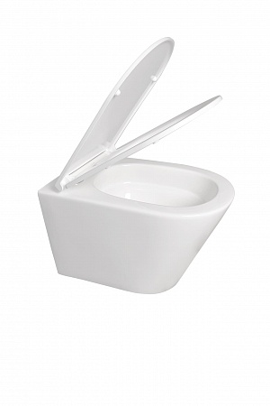 Подвесной унитаз безободковый Terminus Классик 540х365 белый Северск - фото 7