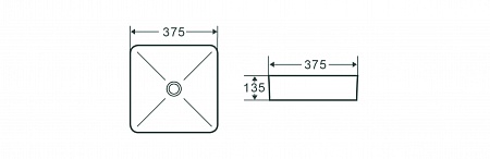 Раковина накладная Terminus Ватикан 375х375х135 Северск - фото 4