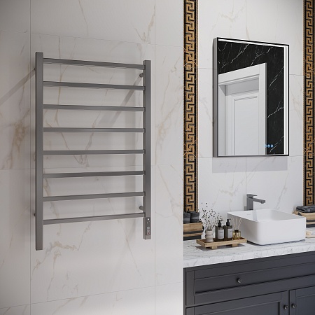 Ватикан П8 500х850 Электро Полотенцесушитель TERMINUS Оружейная сталь Северск - фото 3