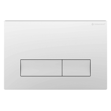 Клавиша смыва для инсталляции Terminus Классик кнопка прямоугольник цвет белый Северск - фото 1