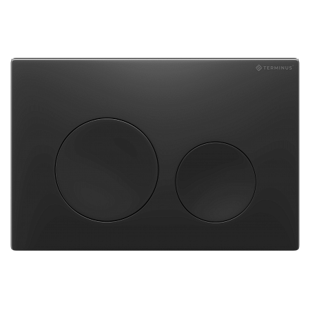 Клавиша смыва для инсталляции Terminus Классик кнопка круг цвет чёрный матовый Северск - фото 1