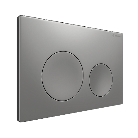 Клавиша смыва для инсталляции Terminus Классик кнопка круг цвет матовый хром Северск - фото 2