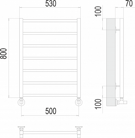 Контур П7 500х800 Полотенцесушитель  TERMINUS Северск - фото 3